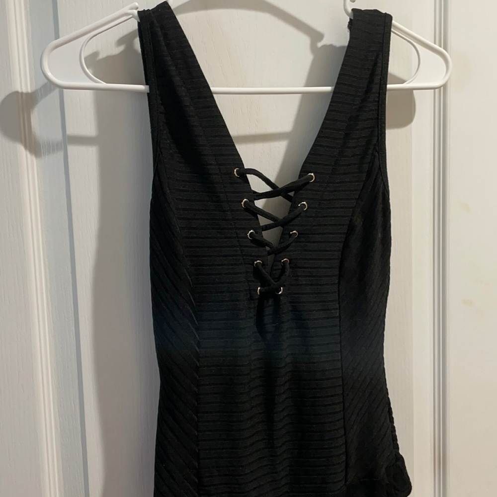 Bebe Black Bodysuit